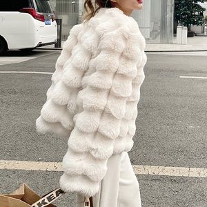 Faux fur coat